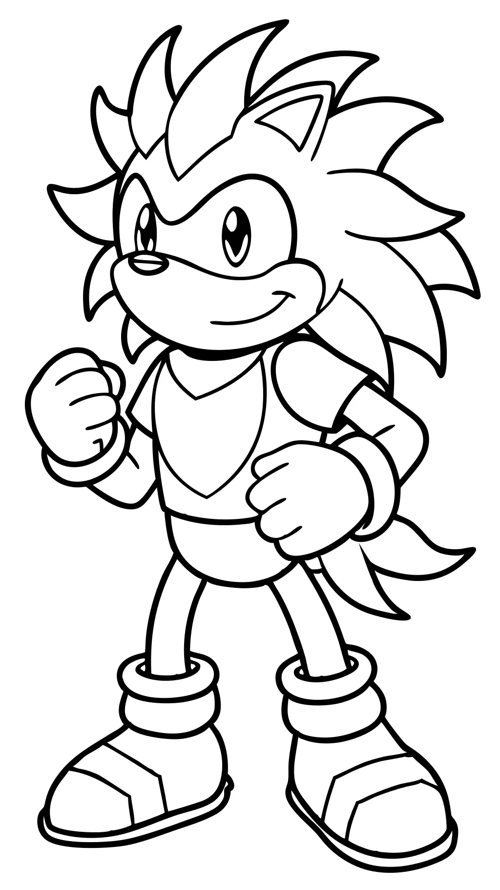 nudillos Sonic 2 para colorear